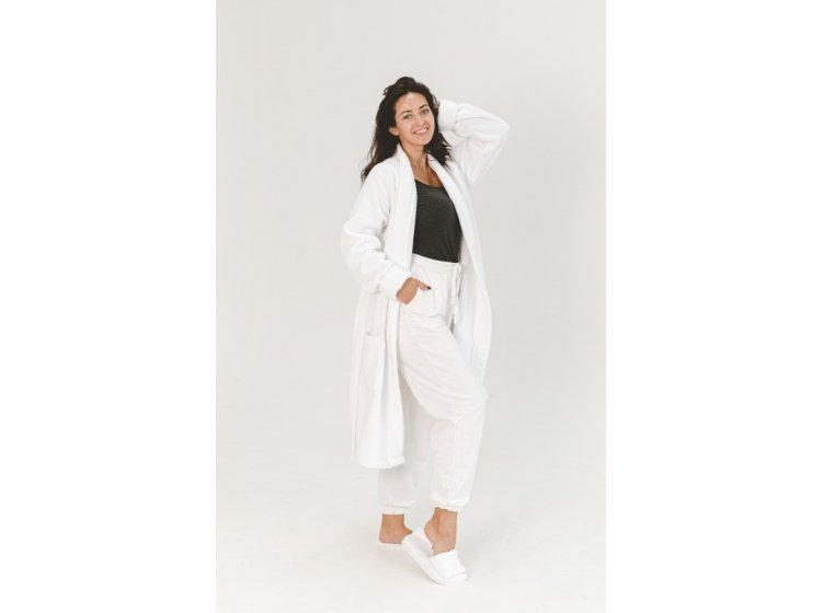 Халат махровый унисекс Lotus. Bold white