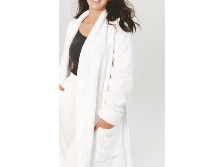 Халат махровый унисекс Lotus. Bold white