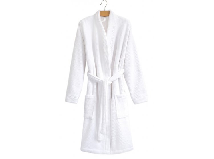 Халат махровый унисекс Lotus. Bold white