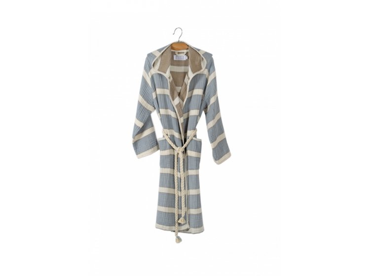 Халат женский Lotus. Milana muslin lead blue-khaki