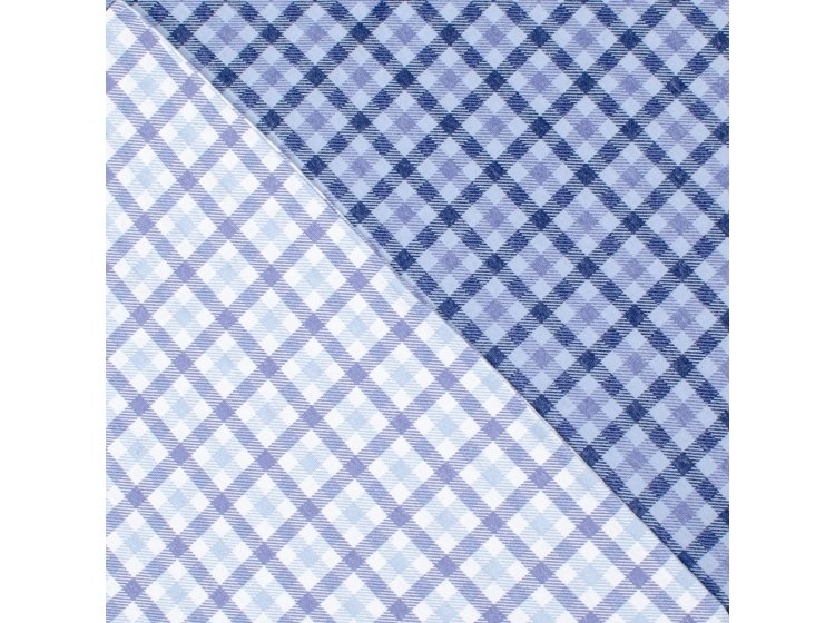 Постельное белье Home line. Фланель КЛІТИНКА серо-голубое