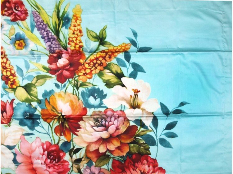 Постельное белье TAC. Digital Saten Lumina V01-MAVI наволочка