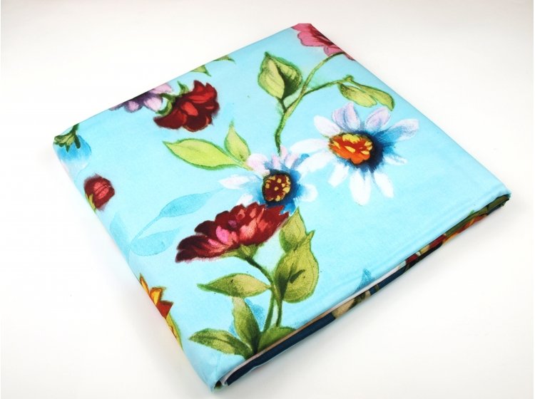 Постельное белье TAC. Digital Saten Lumina V01-MAVI пододеяльник