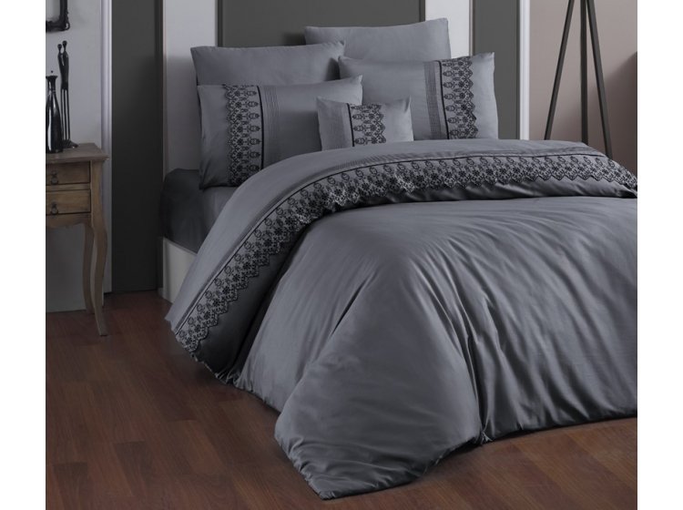 Постельное белье First Choice. V.I.P Moon light сатин Mona gri