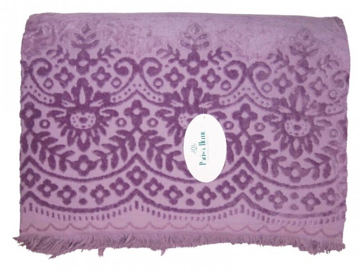 Простынь махровая Parisa Home. Velour Premium JV-144 фиолетового цвета