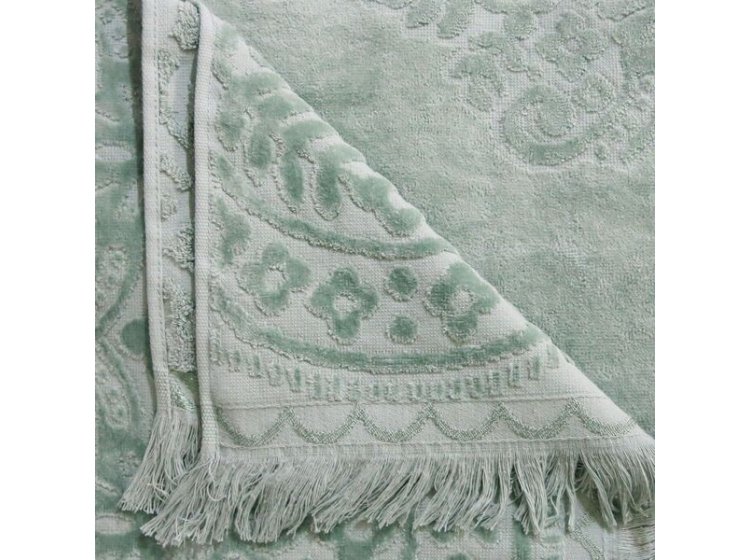 Простынь махровая Parisa Home. Velour Premium JV-144 зеленого цвета