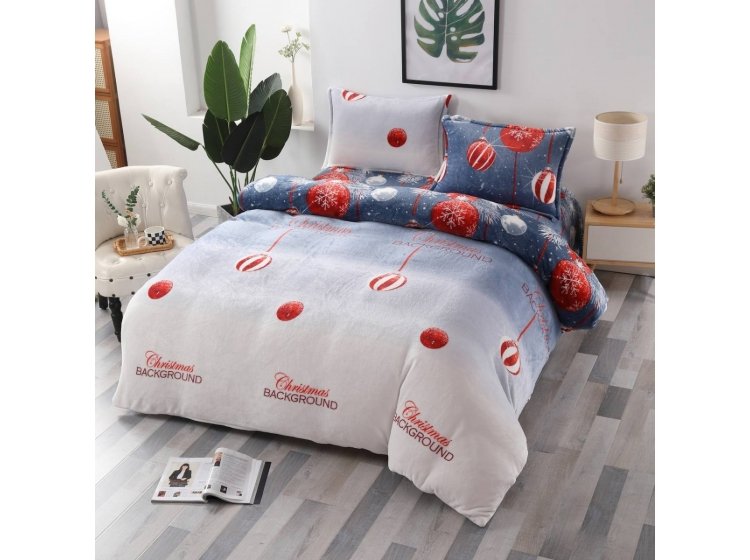 Велюровое постельное белье Malloory Home. Christmas Background
