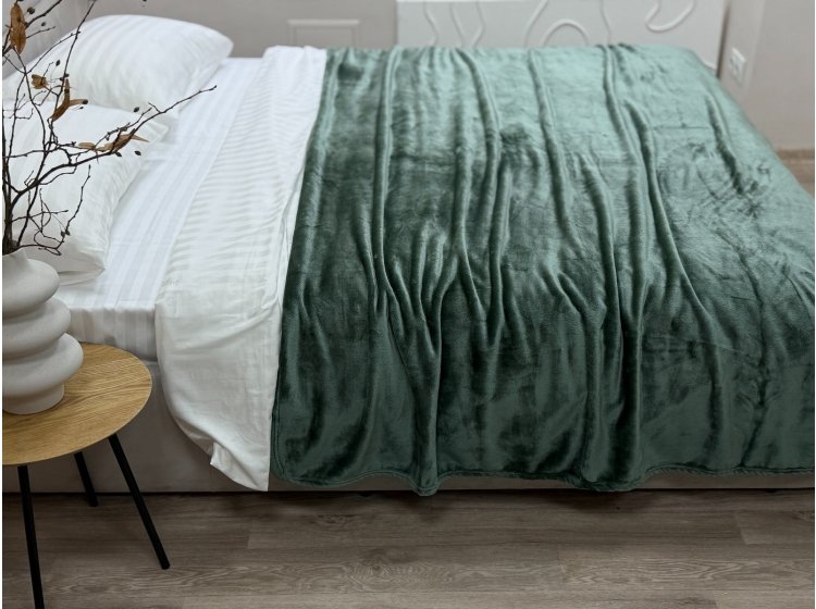 Плед Ecotton. Wellsoft 17-0112 Matte green