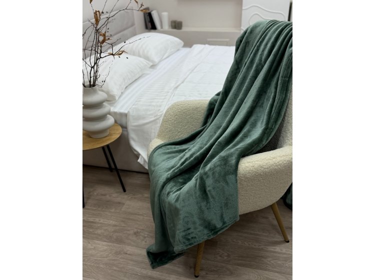 Плед Ecotton. Wellsoft 17-0112 Matte green