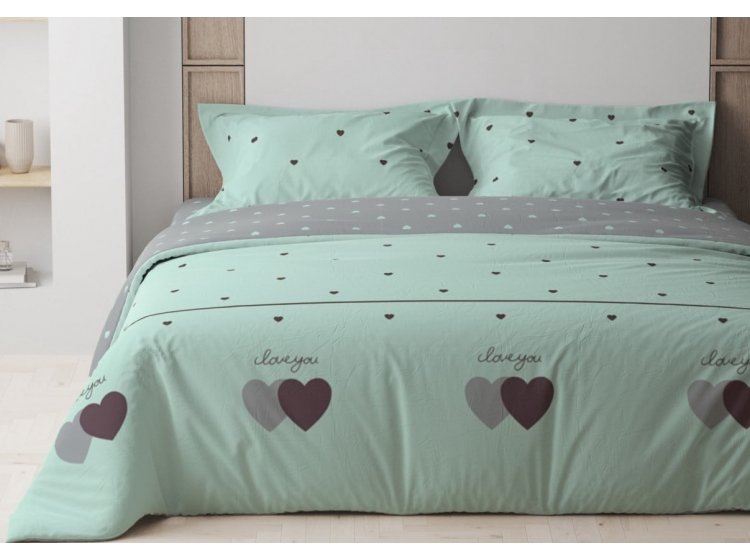 Постельное белье ТЕП. Mint and Grey Hearts