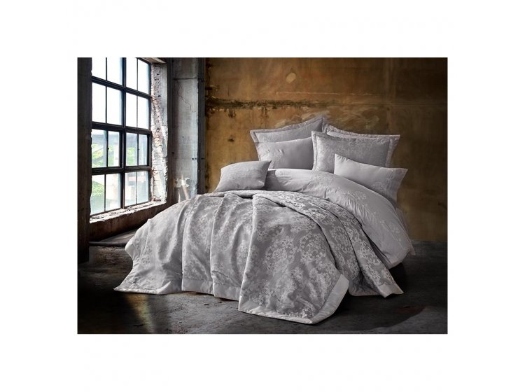 Набор постельного белья Dantela Vita. С вышивкой и жаккардовым покрывалом Nilda