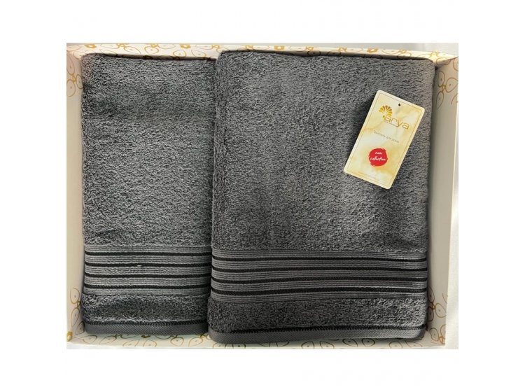 Набор полотенец Arya. Жаккард Dophne темно-серый