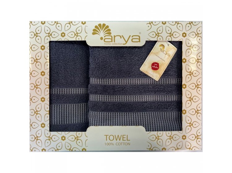 Набор полотенец Arya. Жаккард Hera темно-голубой