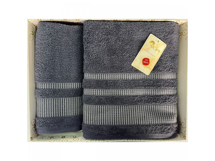 Набор полотенец Arya. Жаккард Hera темно-голубой