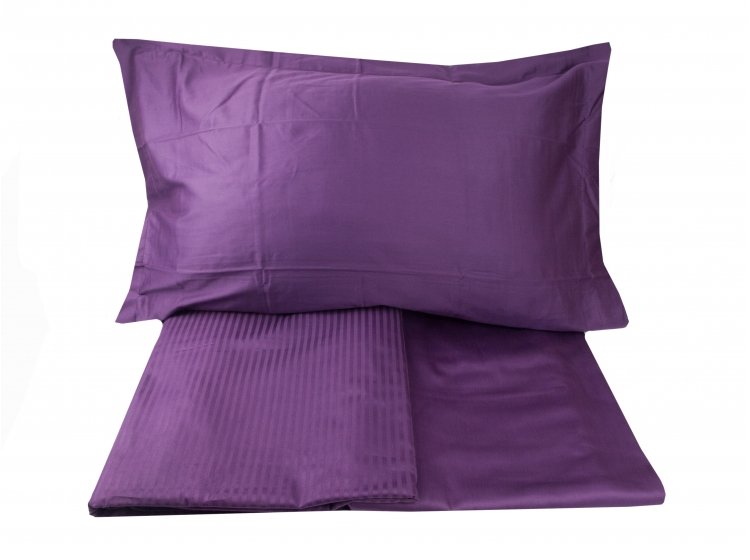 Постельное белье Tac. Premium Basic Murdum Stripe King Size комплект