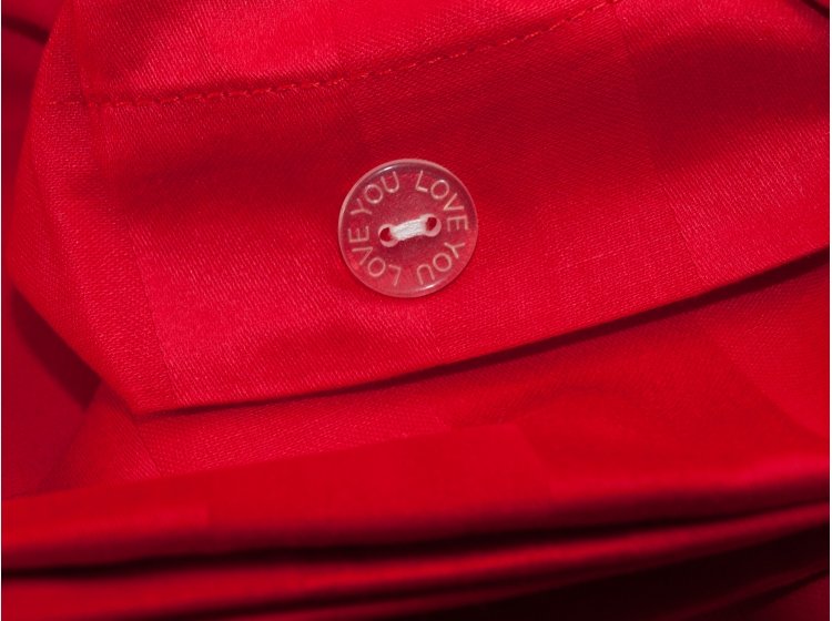 Постельное белье Love you. Красный, страйп сатин пододеяльник