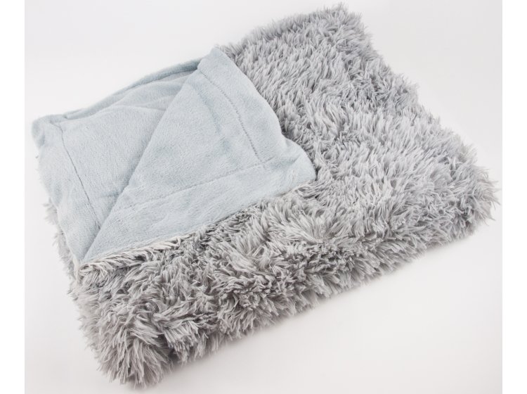 Плед-травка бамбуковый. Серый