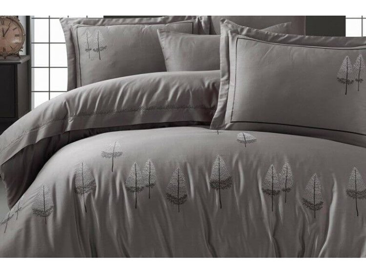 Постельное белье Dantela Vita. Pamira antrasit цвета антрацит