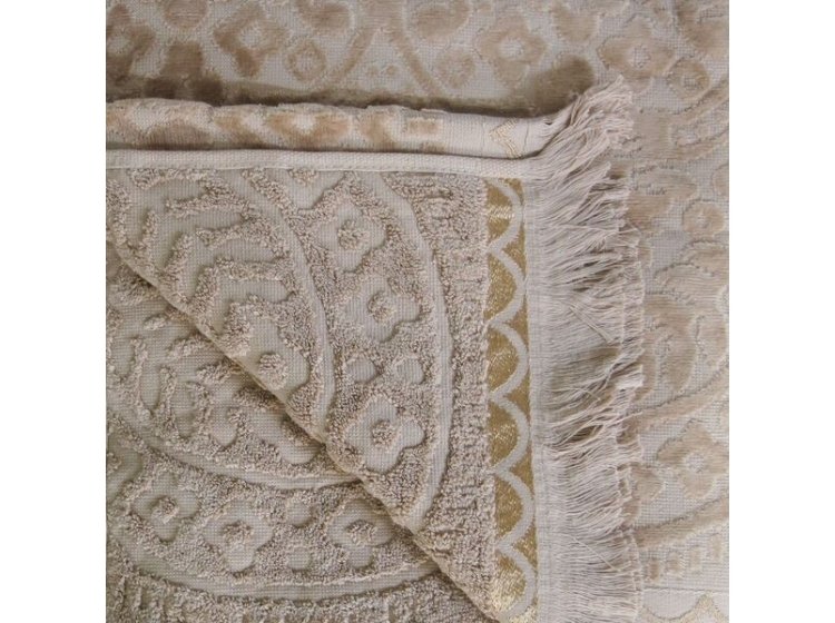 Простынь махровая Parisa Home. Velour Premium JV-144 бежевого цвета