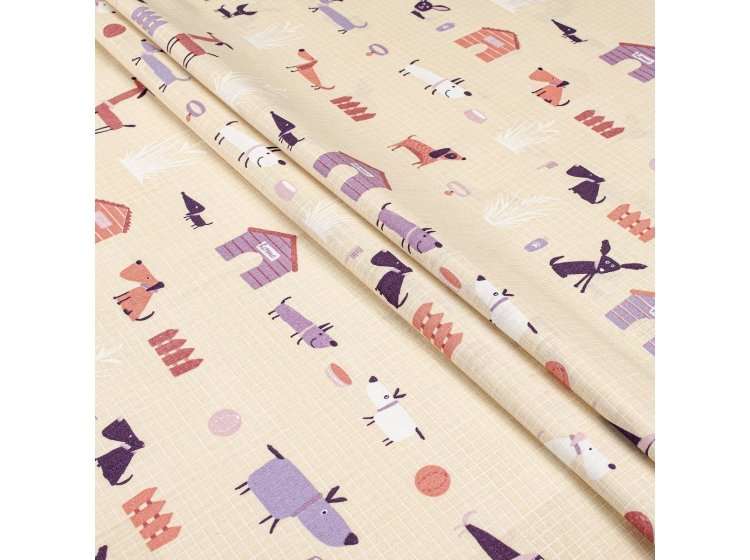 Постельное белье Home Line. Бязь Гав-гав пісочний