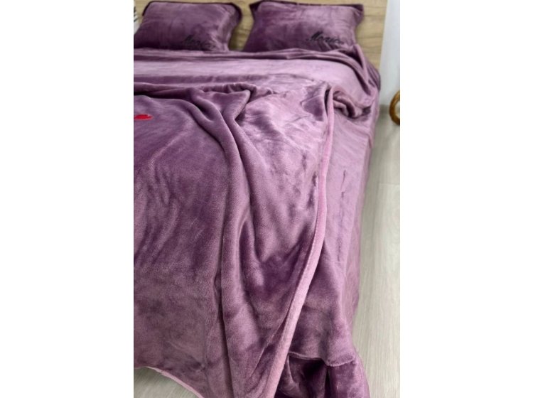 Велюрова постільна білизна Koloco. Monica фіолетова