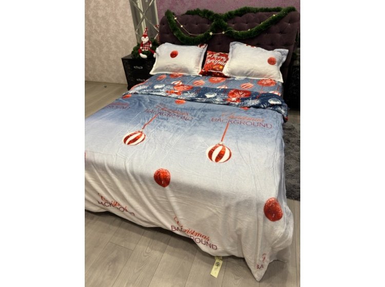 Велюровое постельное белье Malloory Home. Christmas Background