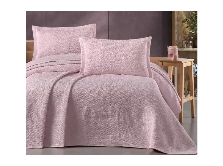 Стеганое покрывало с наволочками Altinbasak. Glimmer Rose