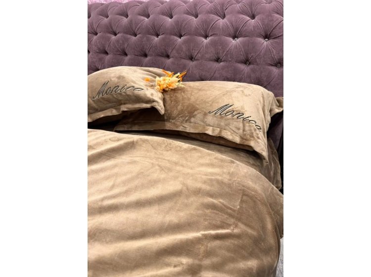 Велюровое постельное белье Koloco. Monica капучино