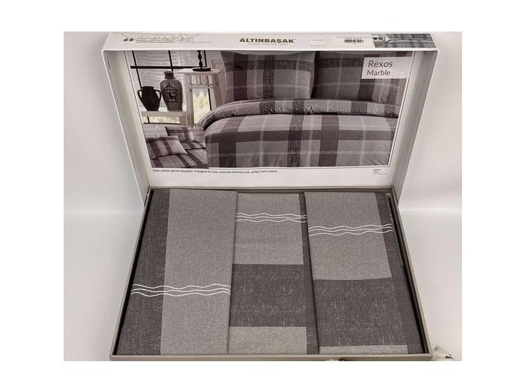 Постельное белье Altinbasak.  Ранфорс  Rexos marble