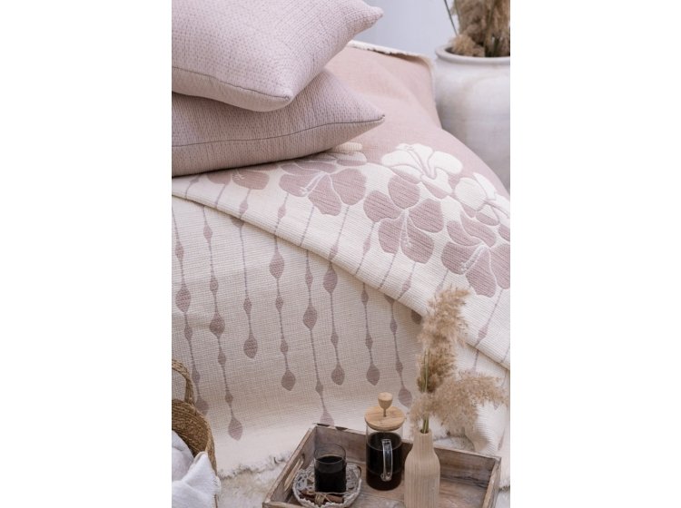 Муслиновое покрывало с наволочками Saheser. Sole Bej