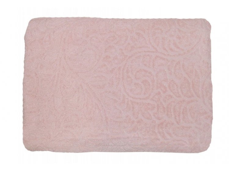 Простынь махровая Parisa Home. Жаккард  J-079 - N01 розово-бежевого цвета