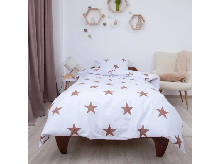 Подростковое постельное белье ТЕП. Soft Dreams Звёзды цвета какао