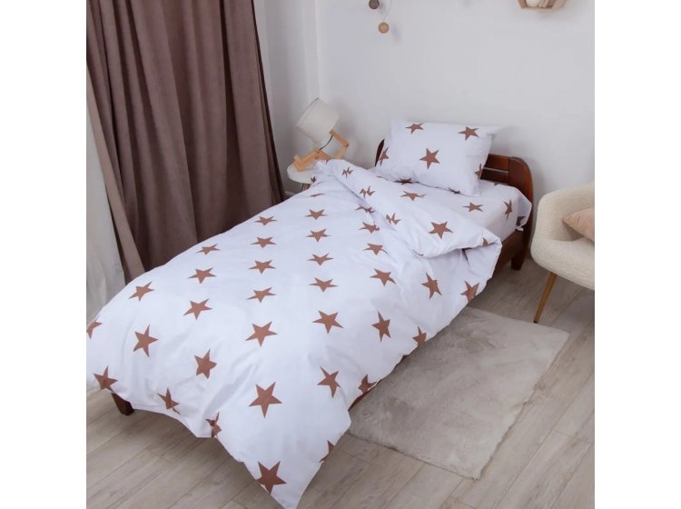 Подростковое постельное белье ТЕП. Soft Dreams Звёзды цвета какао