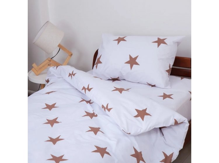Подростковое постельное белье ТЕП. Soft Dreams Звёзды цвета какао