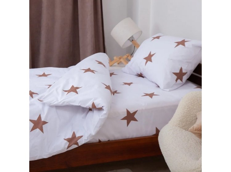 Подростковое постельное белье ТЕП. Soft Dreams Звёзды цвета какао