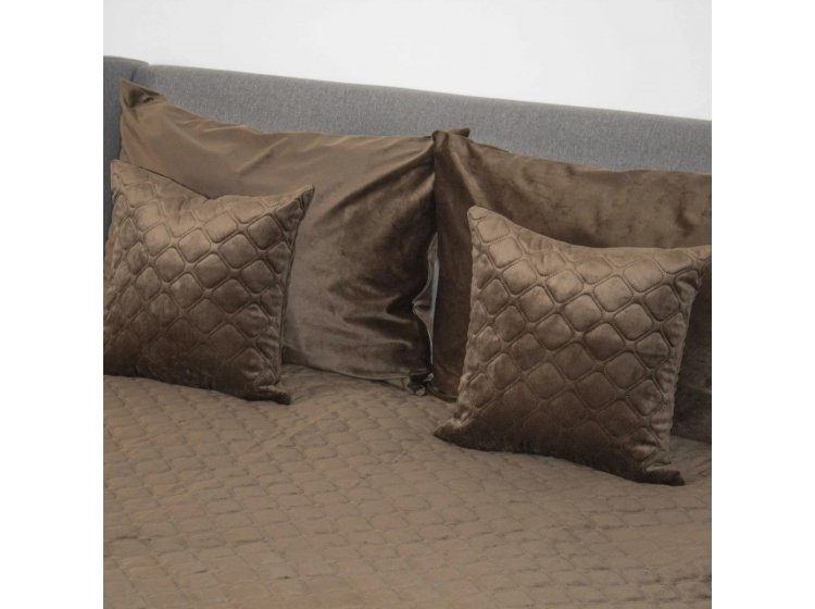 Покрывало ТЕП. Велюровое Шоколадный Ромб круглый