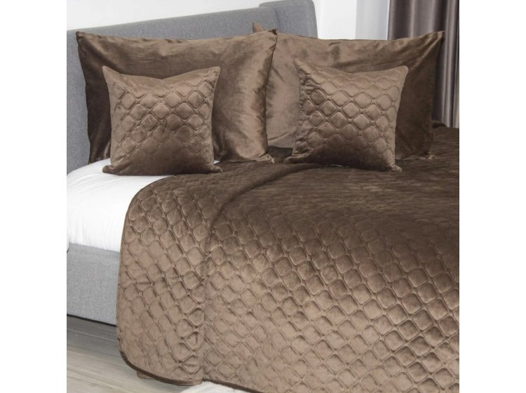 Покрывало ТЕП. Велюровое Шоколадный Ромб круглый