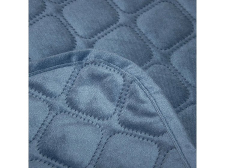 Покрывало ТЕП. Велюровое Дарк Блу Ромб круглый