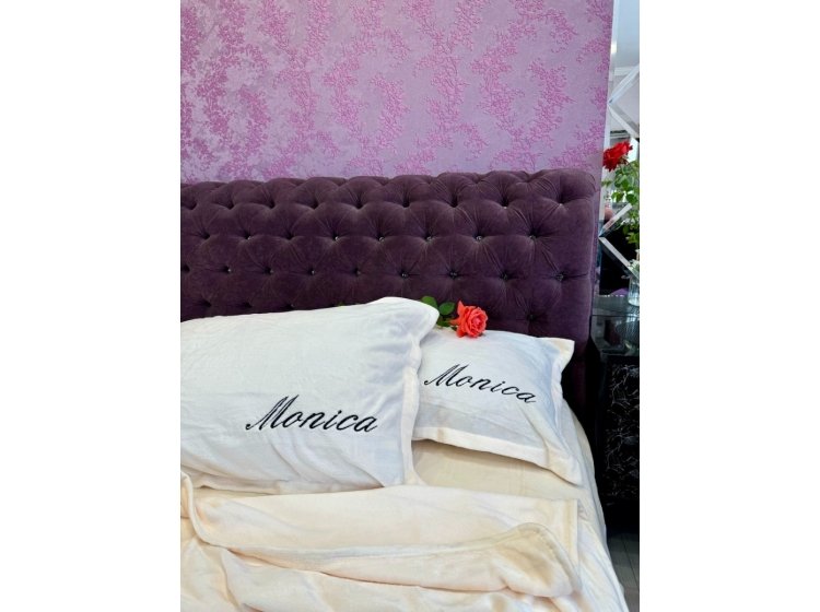 Велюровое постельное белье Koloco. Monica молочное