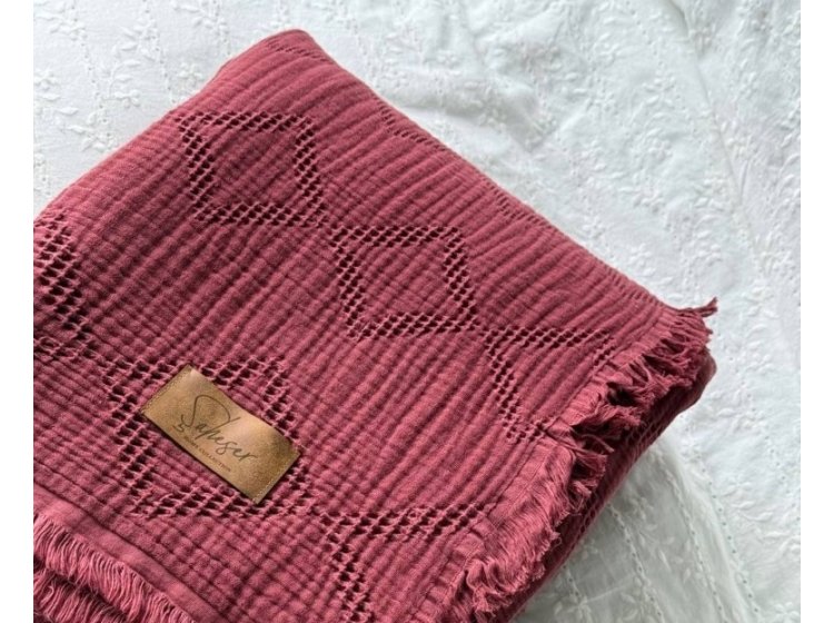 Муслиновое покрывало с бахромой Saheser. Oscar Bordo