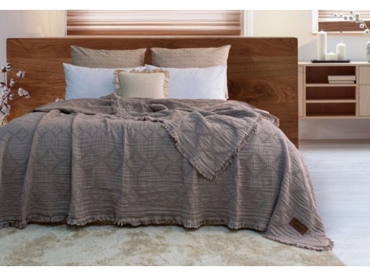 Муслиновое покрывало с бахромой Saheser. Oscar Vizon