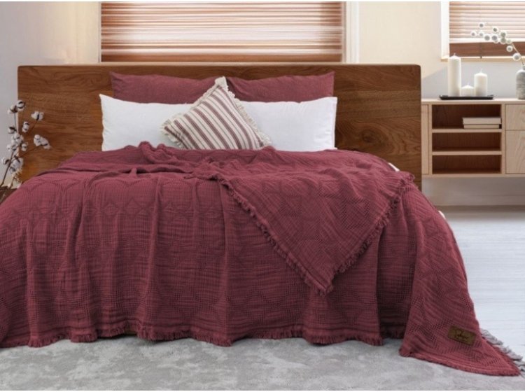 Муслиновое покрывало с бахромой Saheser. Oscar Bordo