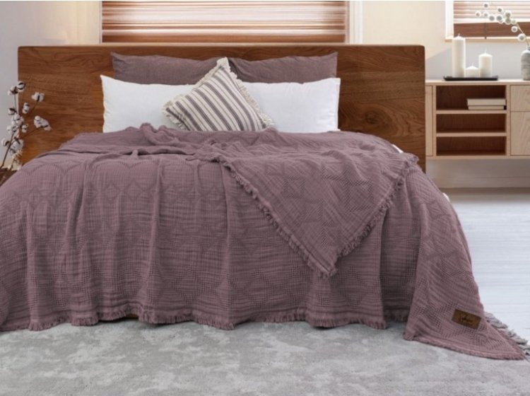 Муслиновое покрывало с бахромой Saheser. Oscar Gul Kurusu