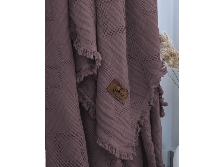 Муслиновое покрывало с бахромой Saheser. Oscar Gul Kurusu