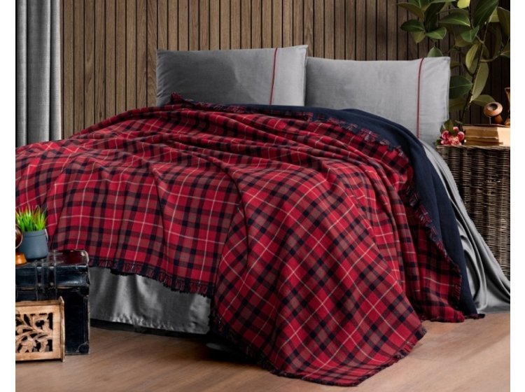Постельное белье с пледом First Choice. Ранфорс Plaid red