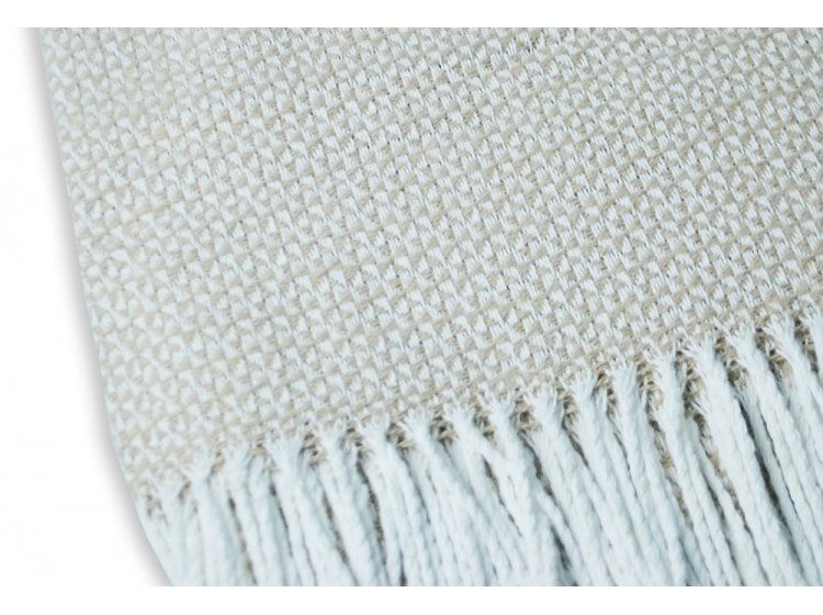 Плед хлопковый Wooltex. LANAVITTA АУРА  бежевый
