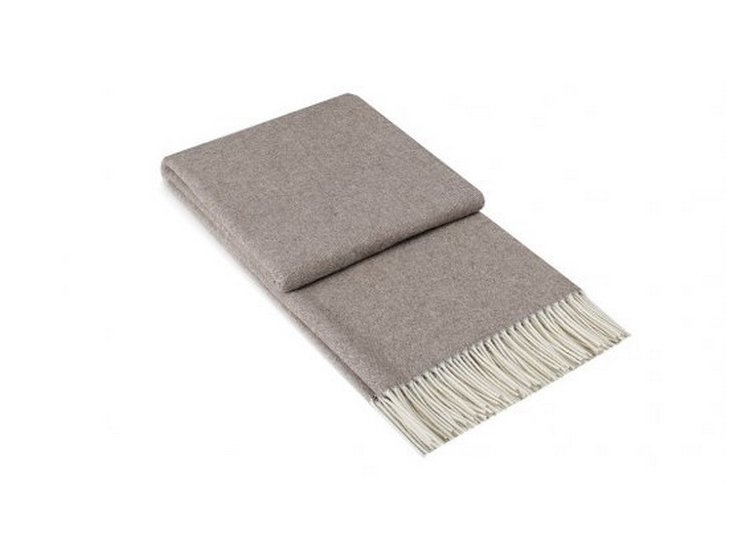 Плед кашемировый Love you. Светло-коричневый