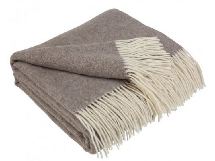 Плед кашемировый Love you. Светло-коричневый