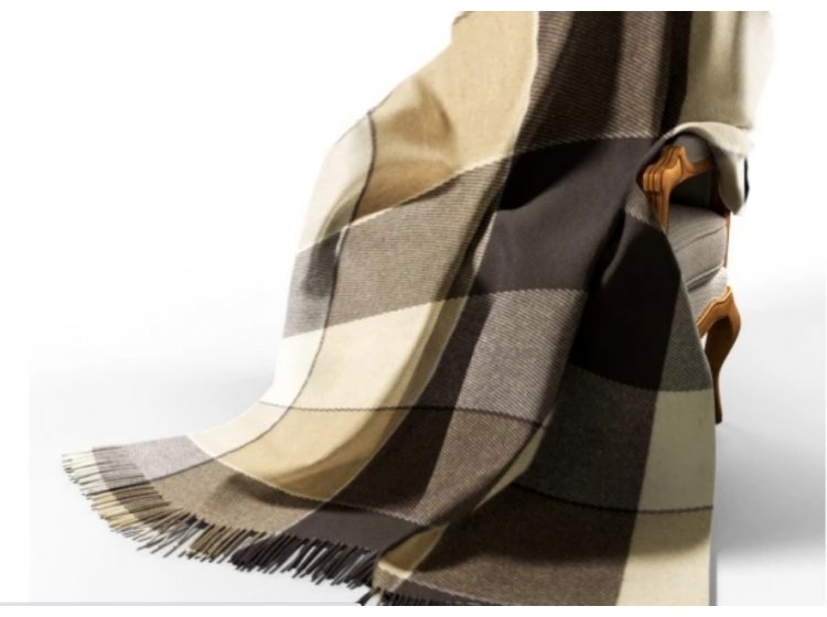 Плед Vladi. Эльф бел-беж-коричневый №1