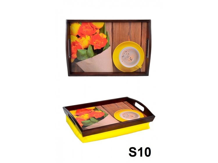 Поднос на подушке с ручками. Лето S10